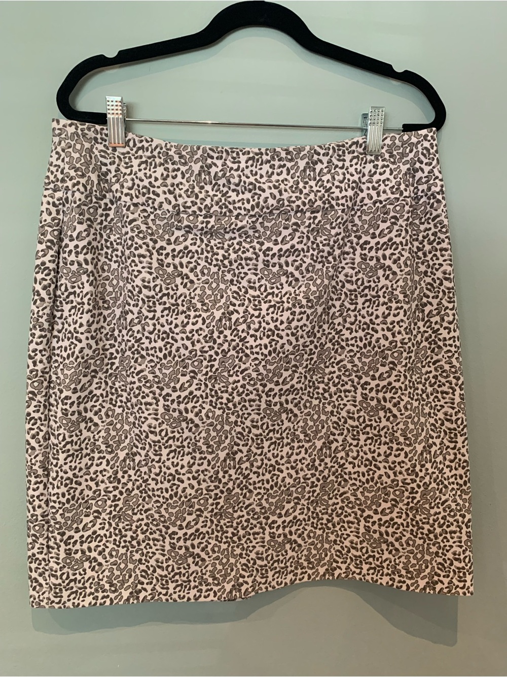 S.C. & Co Leopard Print Skirt - Taupe and Cream